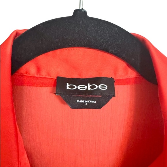 Bebe Vibrant Red Collared Dress - Picture 5 of 7